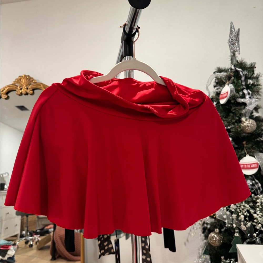Red High-Waisted Skirt